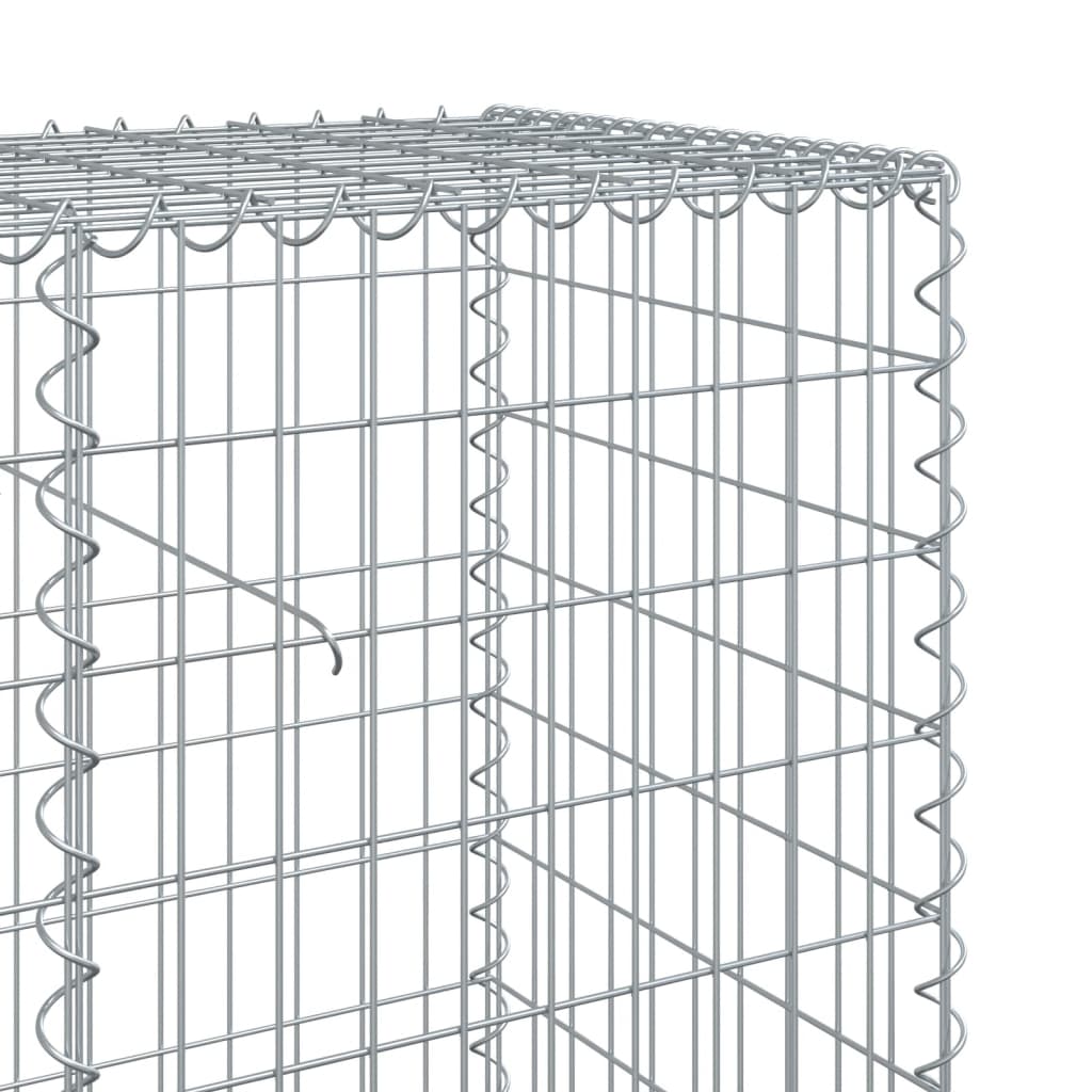 Gabionkurv med deksel 1100x50x100 cm galvanisert jern