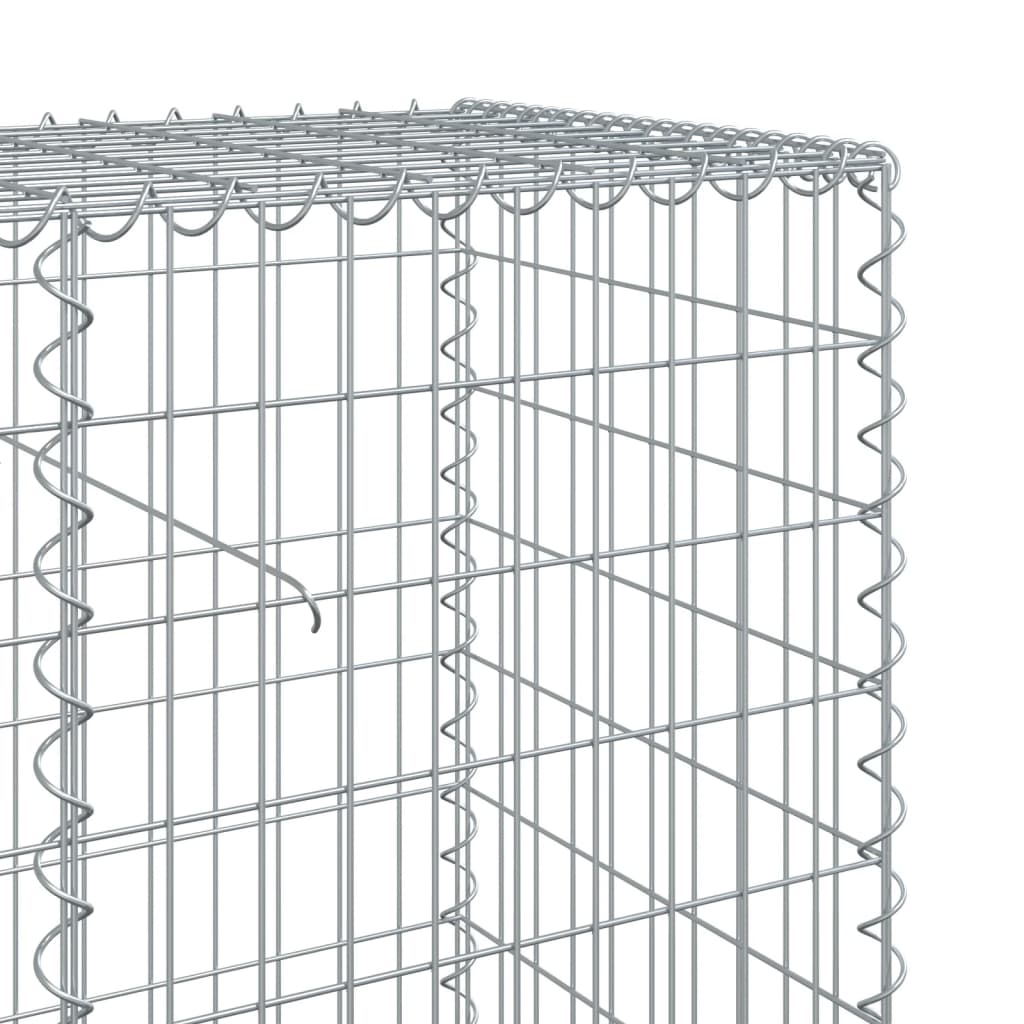 Gabionkurv med deksel 1200x50x100 cm galvanisert jern