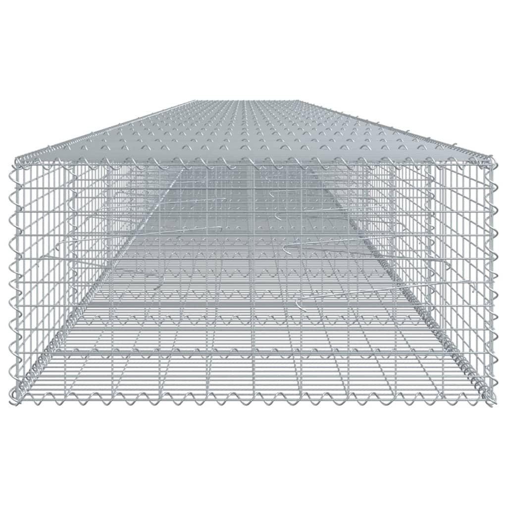 Gabionkurv med deksel 1100x100x50 cm galvanisert jern