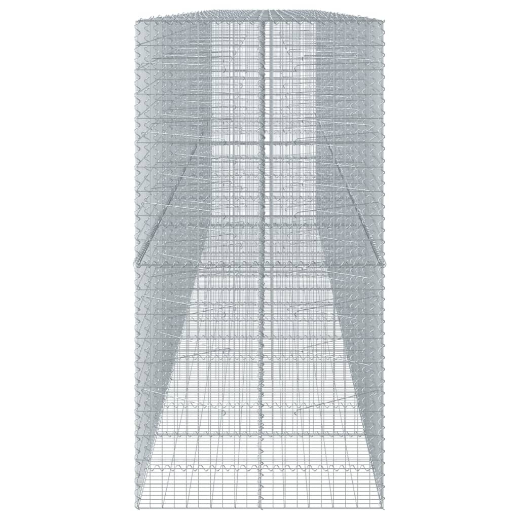 Gabionkurv med deksel 800x100x200 cm galvanisert jern