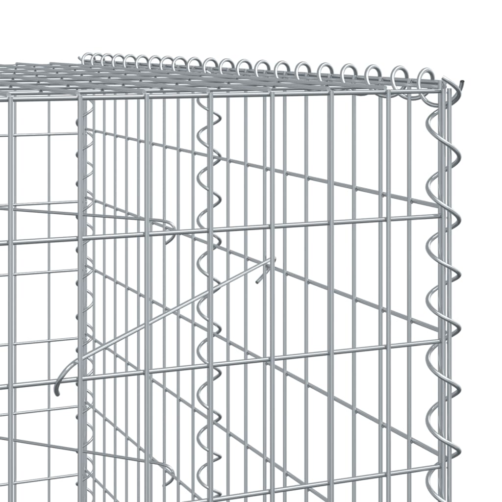 Gabionkurv med deksel 800x100x200 cm galvanisert jern