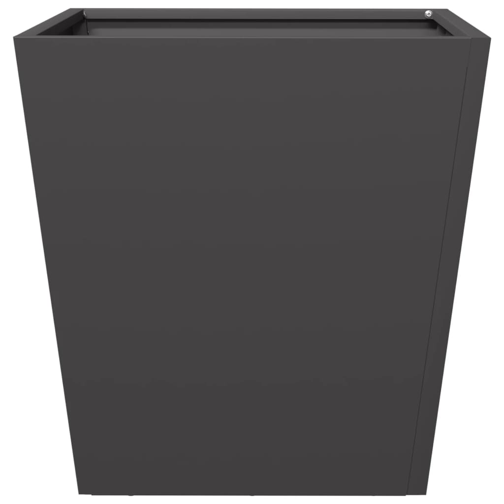 Plantekasser 2 stk svart 40x40x40 cm stål