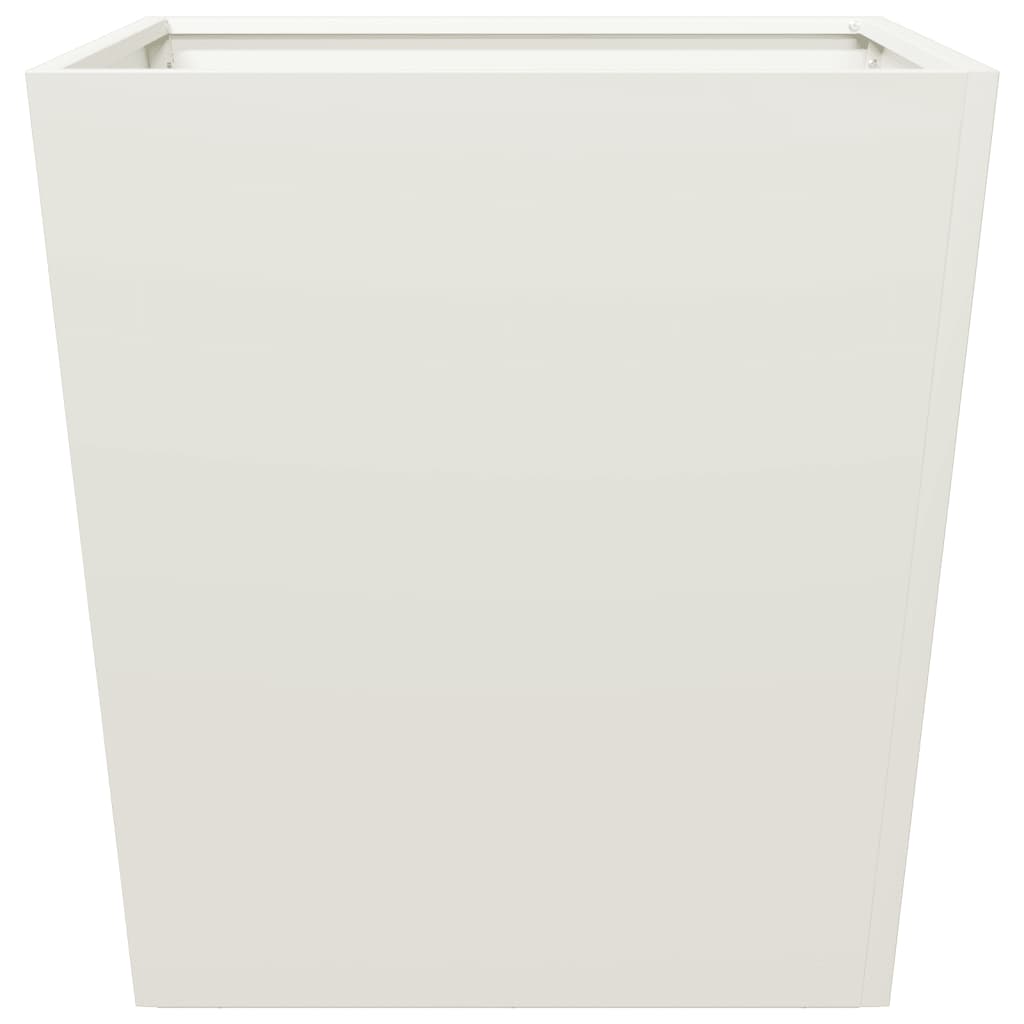 Plantekasser 2 stk hvit 50x50x50 cm stål