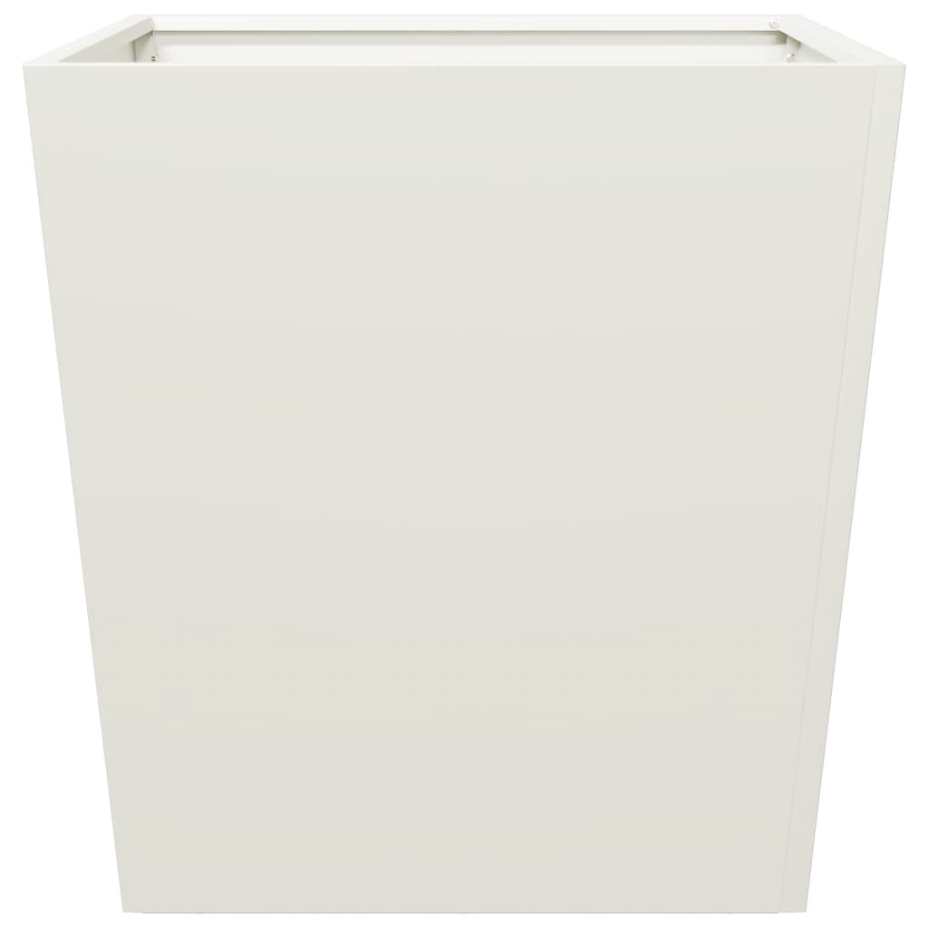 Plantekasser 2 stk hvit 50x50x50 cm stål