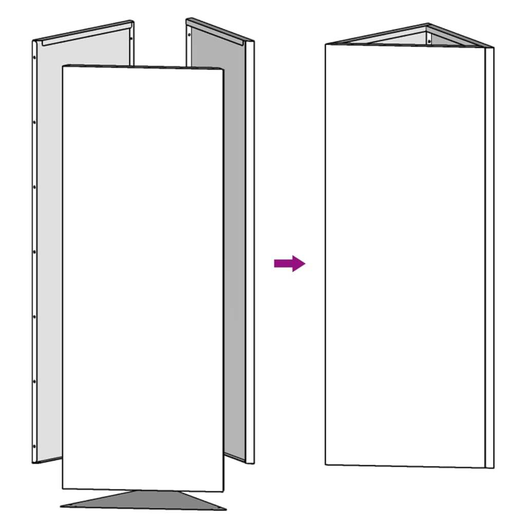 Plantekasser 2 stk antrasitt trekantet 40x34,5x70 cm stål