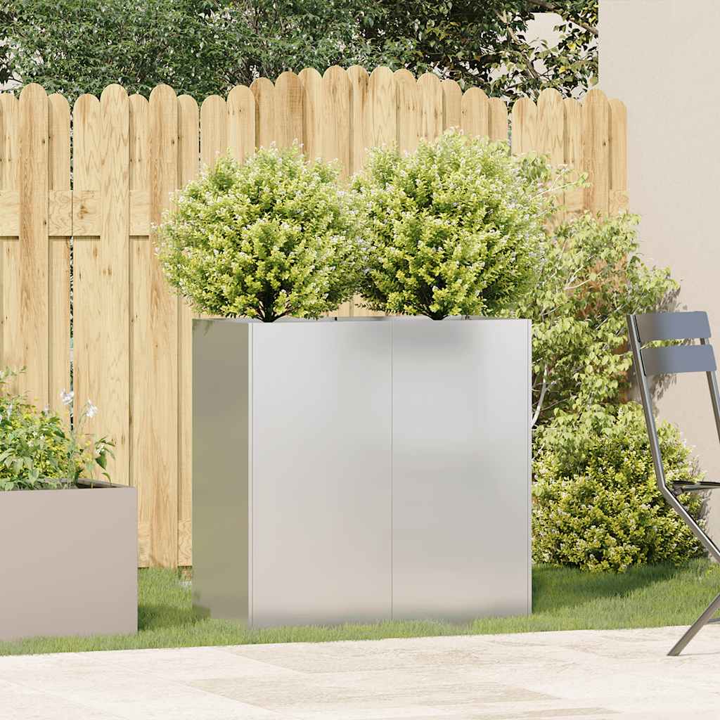 Plantekasse 80x40x80 cm rustfritt stål