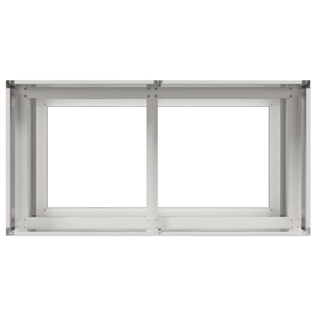 Plantekasse 80x40x80 cm rustfritt stål